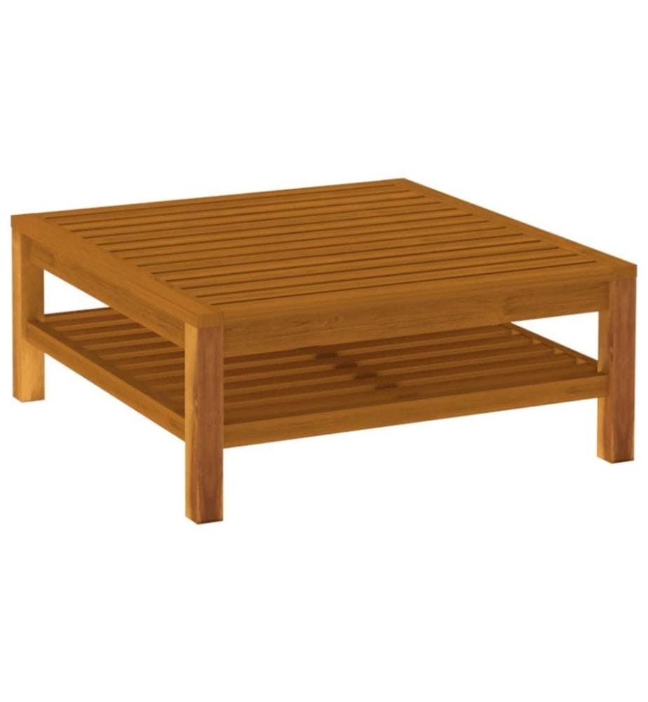 Salon de jardin 6 pcs avec coussin crème Bois d'acacia solide