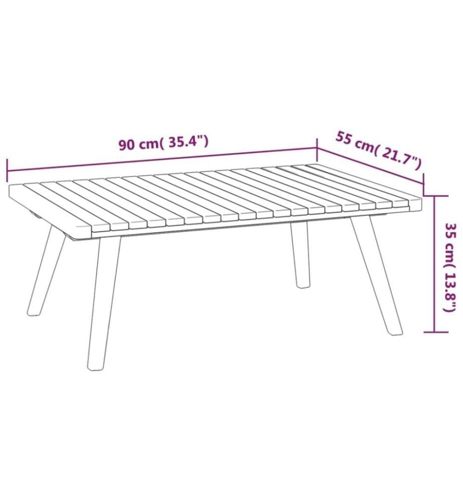 Salon de jardin 4 pcs avec coussins Bois d'acacia solide