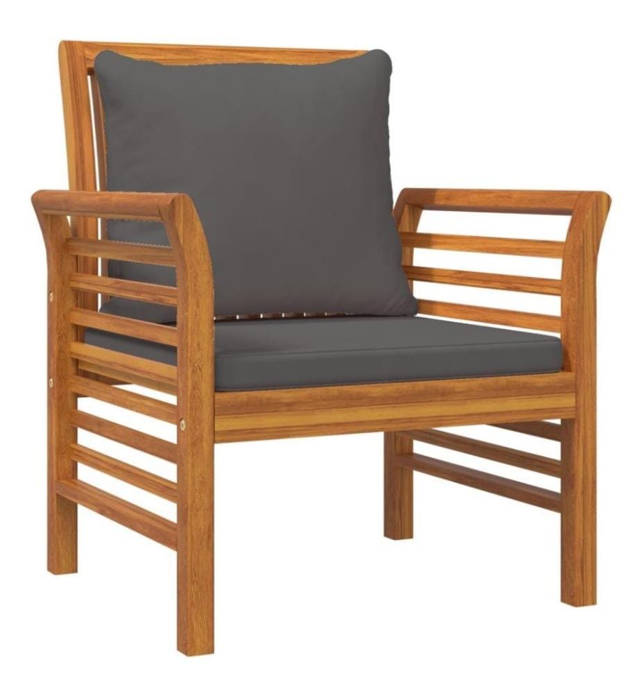 Salon de jardin 5 pcs avec coussins Bois massif d'acacia