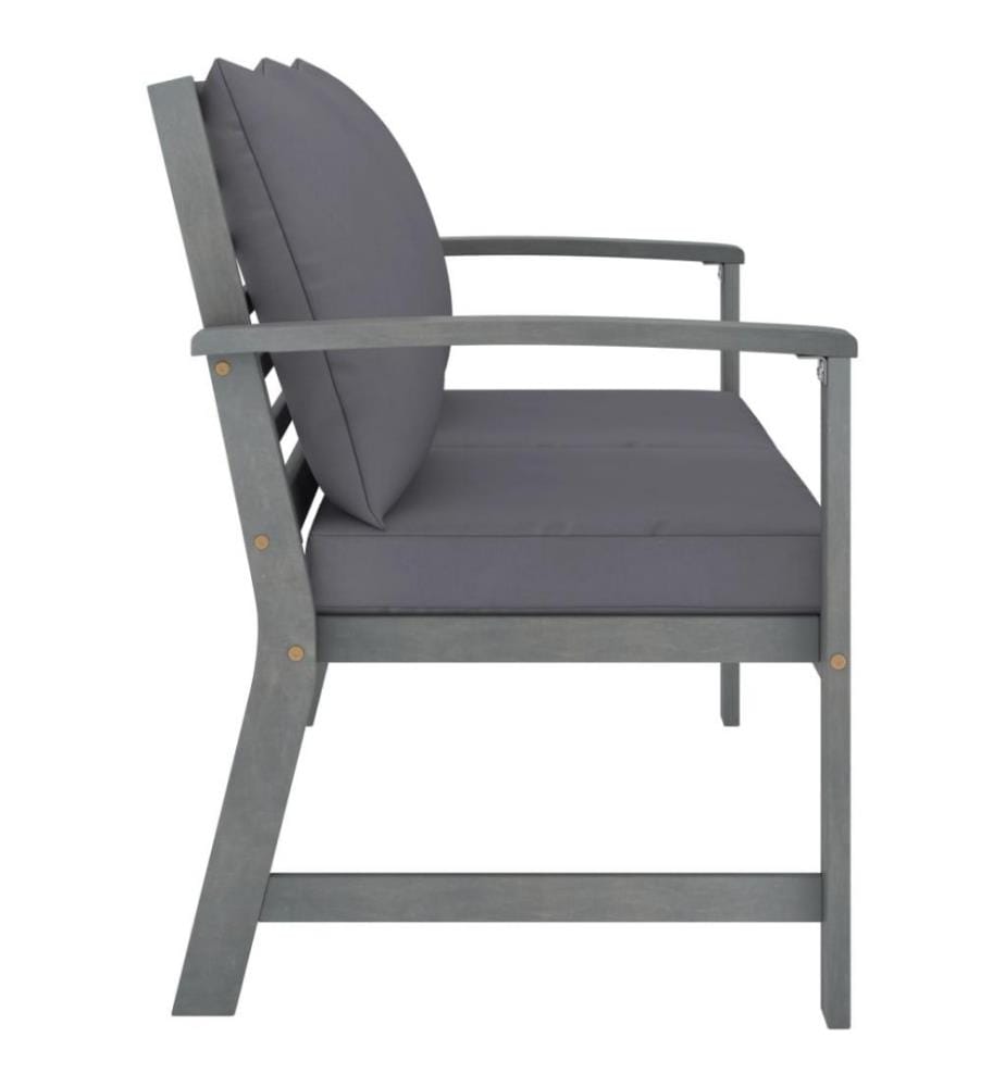 Salon de jardin 4 pcs avec coussins Bois d'acacia solide