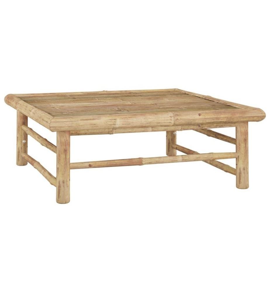 8-tlg. Garten-Lounge-Set mit Dunkelgrauen Kissen Bambus