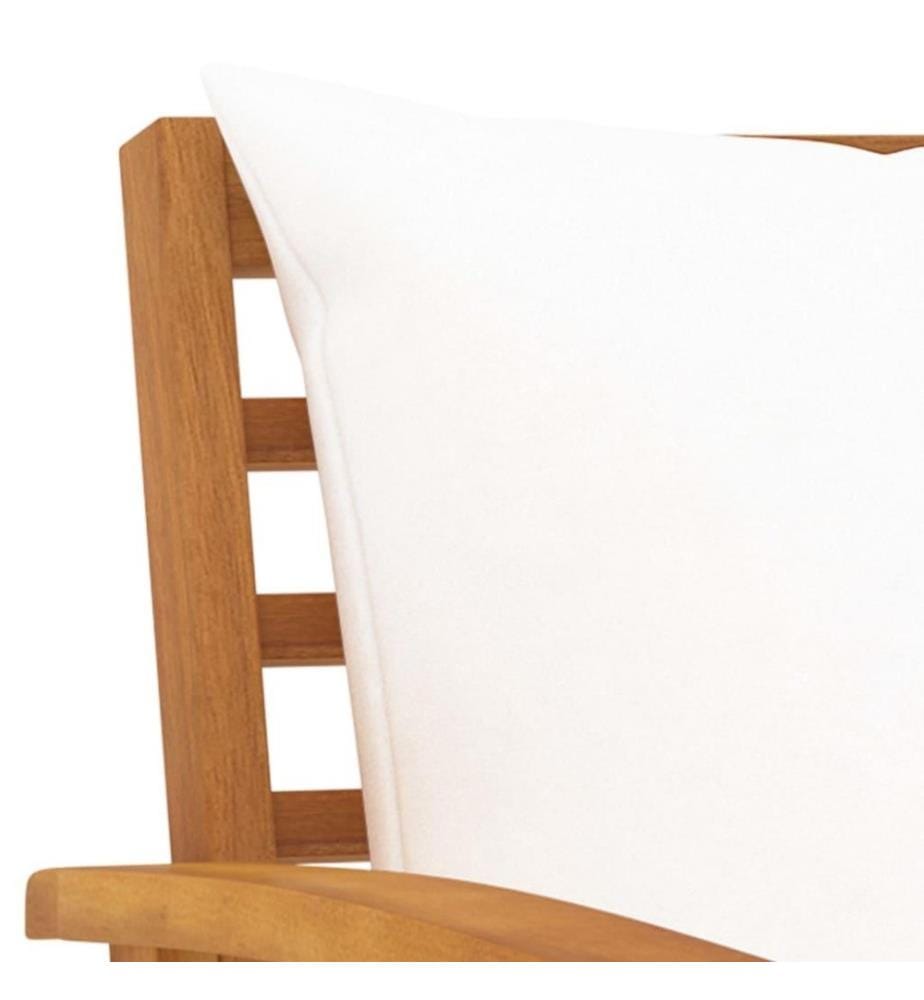 Salon de jardin 5 pcs avec coussin Bois d'acacia solide