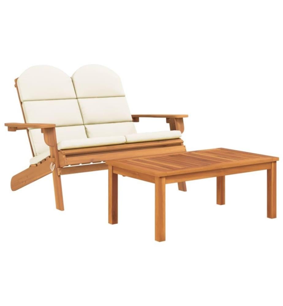Ensemble de salon de jardin Adirondack 5 pcs bois acacia solide