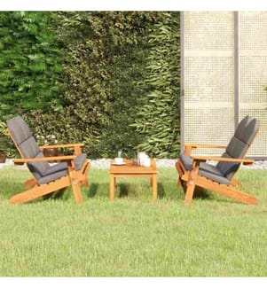 3-tlg. Garten-Lounge-Set Adirondack Massivholz Akazie
