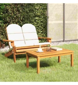 2-tlg. Garten-Lounge-Set Adirondack Massivholz Akazie