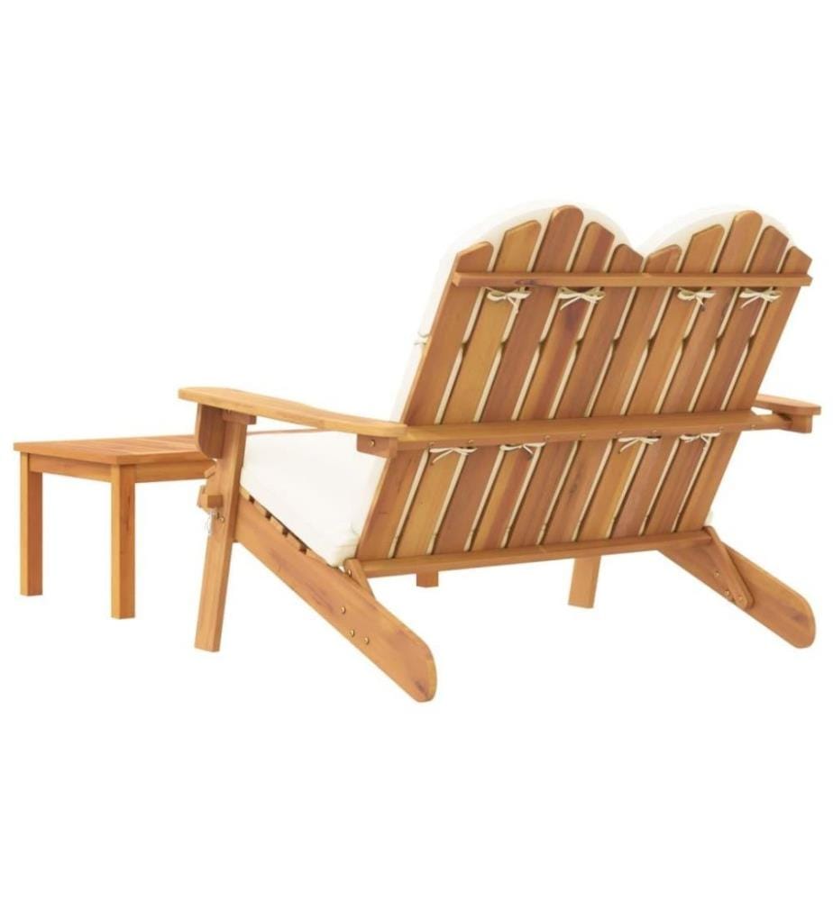 Ensemble de salon de jardin Adirondack 2 pcs bois acacia solide