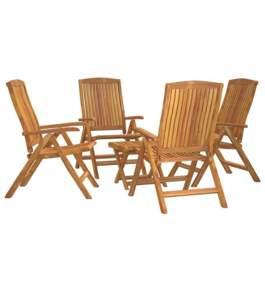 Salon de jardin 5 pcs bois massif de teck
