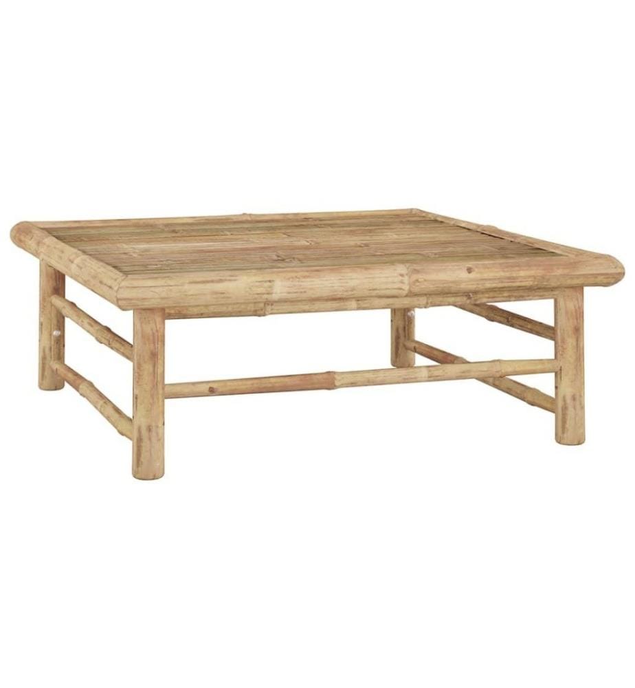 7-tlg. Garten-Lounge-Set mit Dunkelgrauen Kissen Bambus