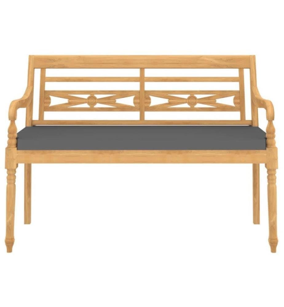 Salon de jardin 4 pcs avec coussins Bois de teck solide