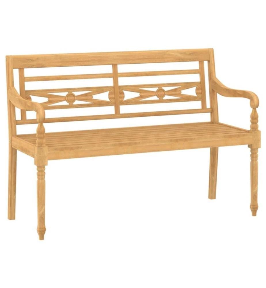 Salon de jardin 4 pcs avec coussins Bois de teck solide