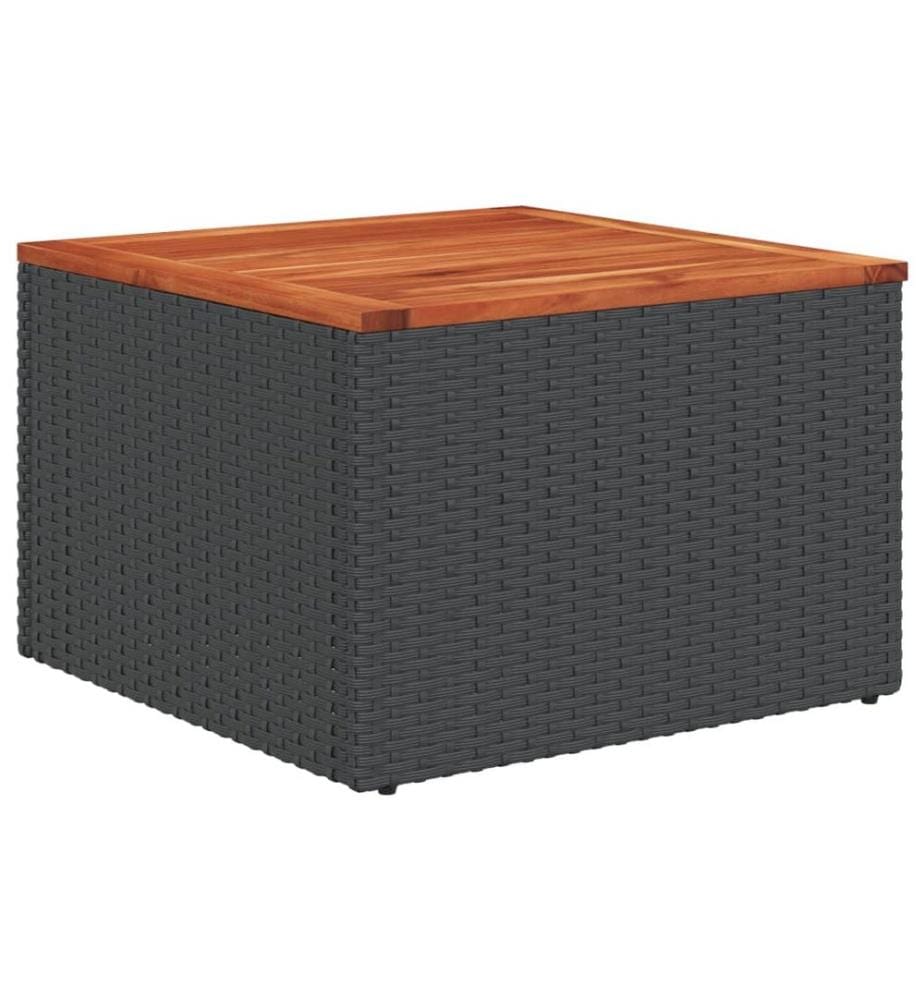 6-tlg. Garten-Sofagarnitur mit Kissen Schwarz Poly Rattan