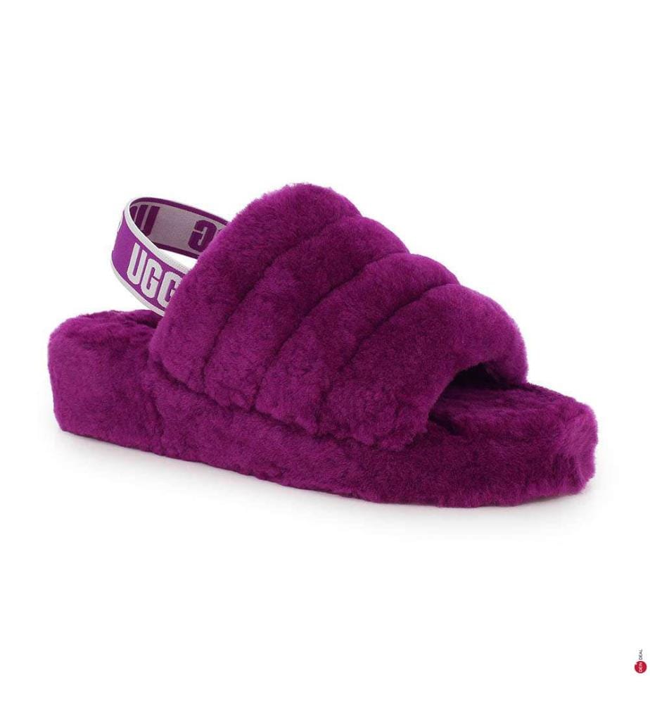 purple ugg slides