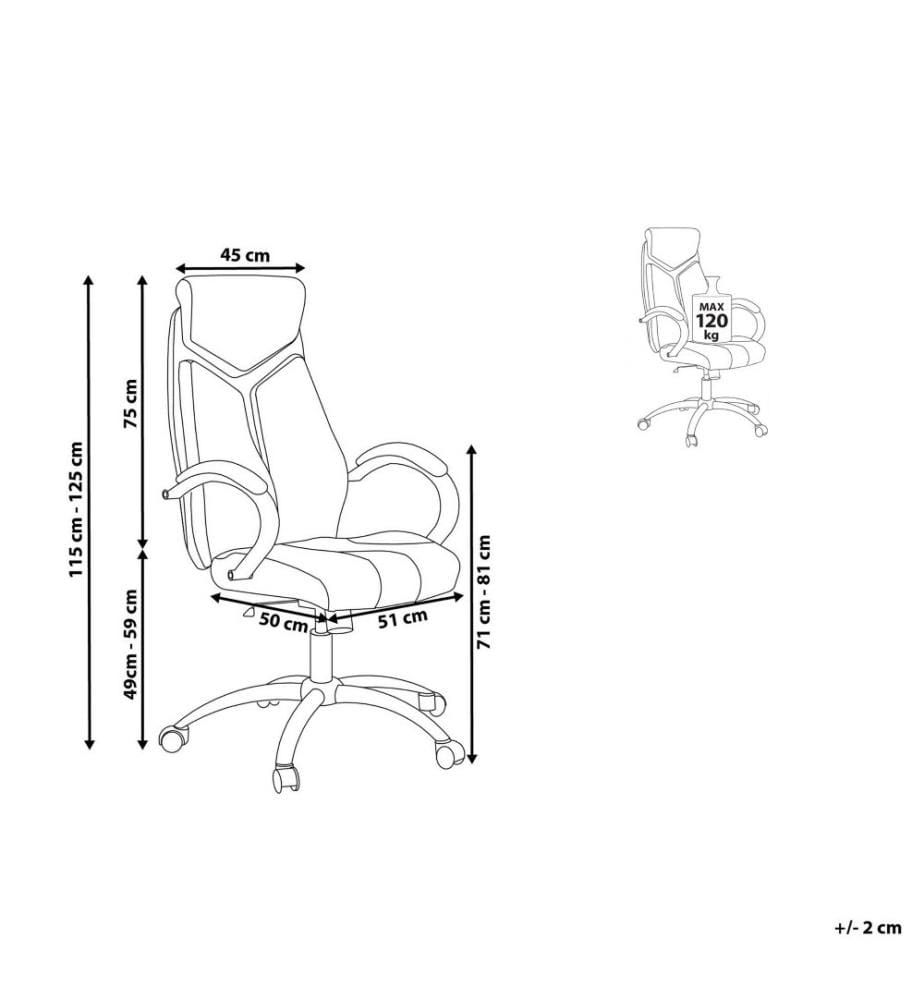 Bürostuhl Schwarz Kunstleder Höhenverstellbar Drehbar auf Rollen Bequemer Drehstuhl Modernes Design für Büro Home Office