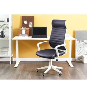 Bürostuhl Schwarz mit Weiss höhenverstellbar Bürostuhl Elegant klassisches Design