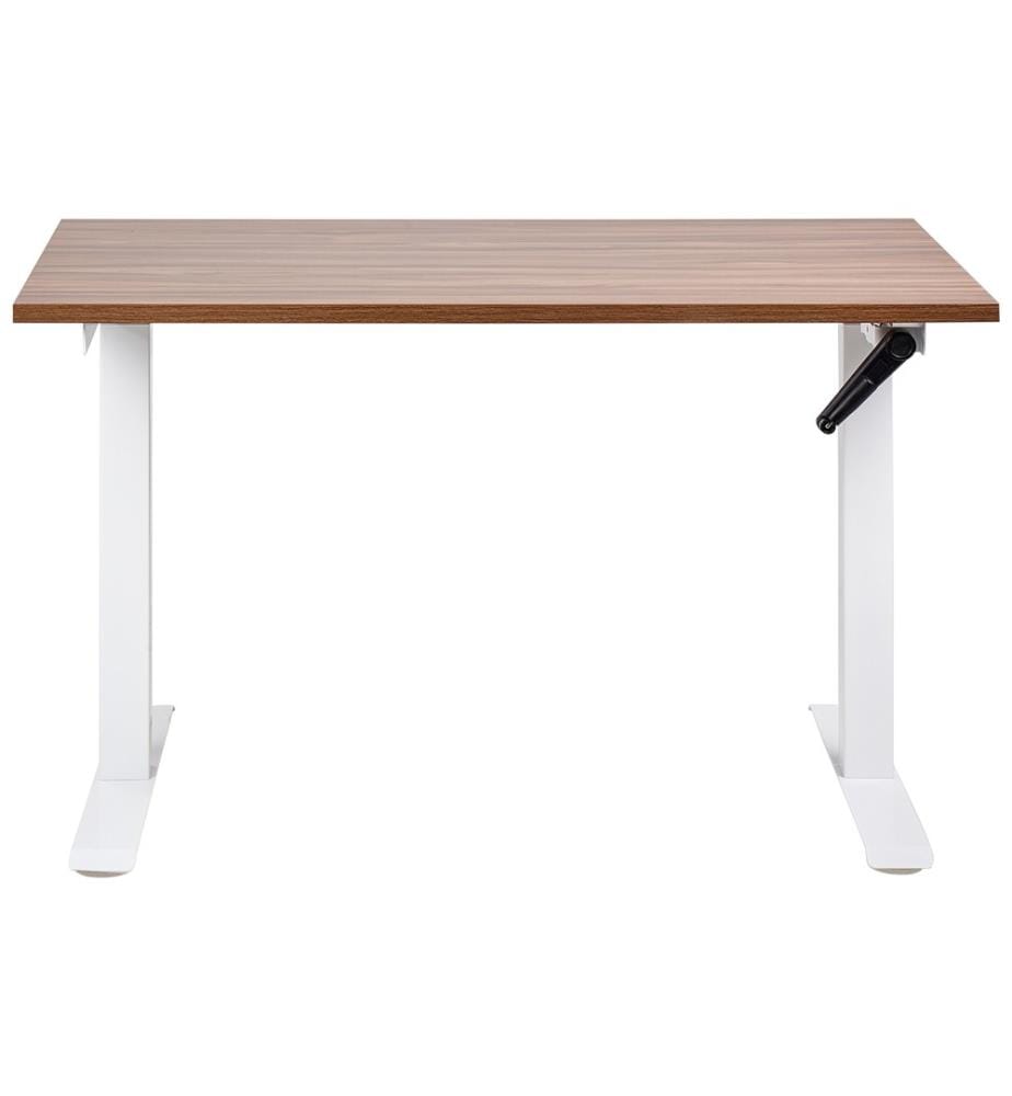 Table Pliante TV001 – Petit Bureau Réglable Blanc, Métal/plastique, Gain De Place