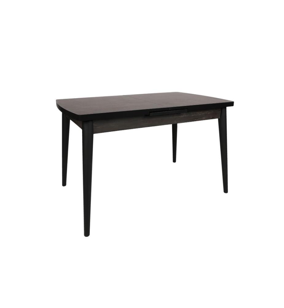Esstisch, Schwarz, Melaminbeschichtete Spanplatte, Kunststoffbeine