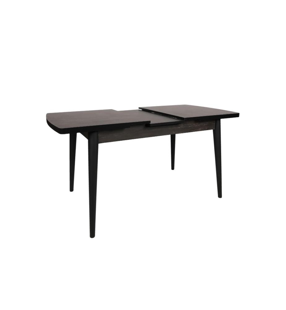 Esstisch, Schwarz, Melaminbeschichtete Spanplatte, Kunststoffbeine