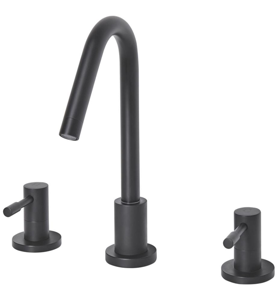 Robinet Mélangeur en Laiton et Acier Inox Noir Mat Parfait pour Lavabo Vasque Accessoire Déco de Salle de Bain Moderne et Minimaliste