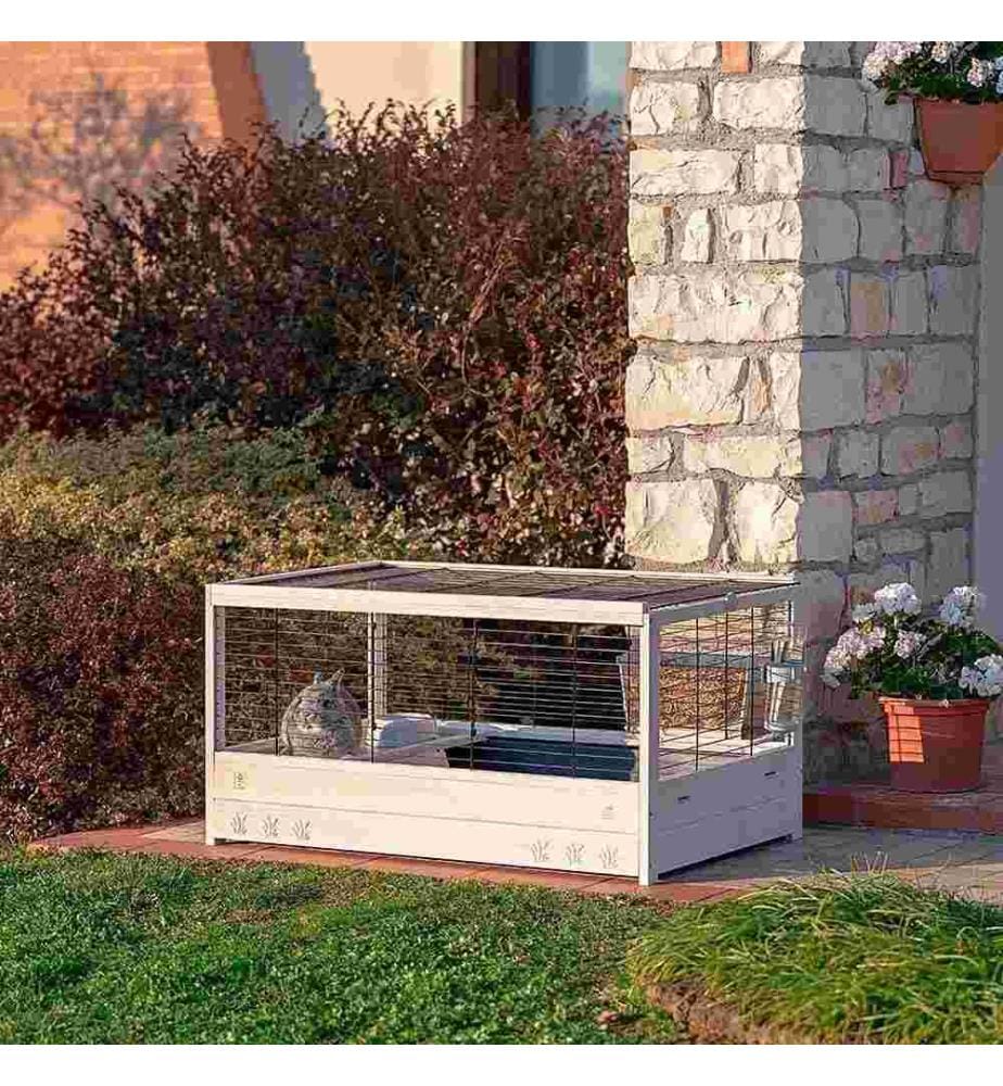 Ferplast Cage en bois FSC pour lapins ARENA 100,… DeinDeal