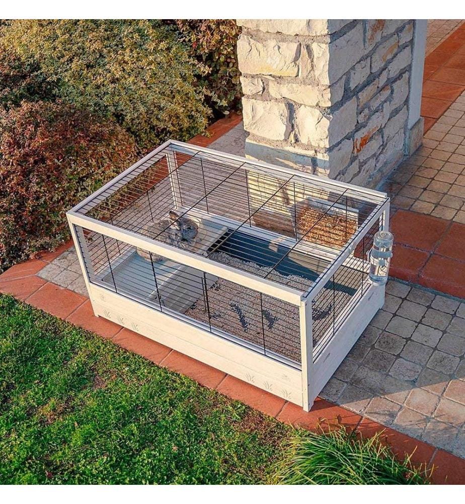 Ferplast Cage en bois FSC pour lapins ARENA 100,… DeinDeal