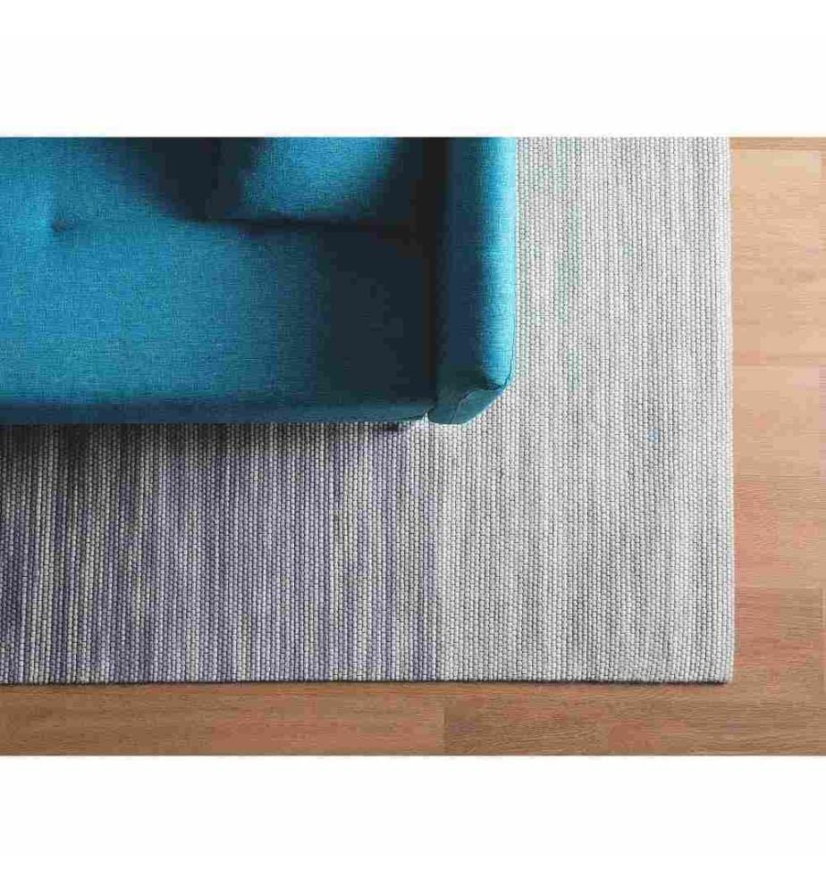 Tapis Rectangulaire Bleu Foncé et Bleu en Laine pour Chambre ou Salon Scandinave 160 x 230 cm
