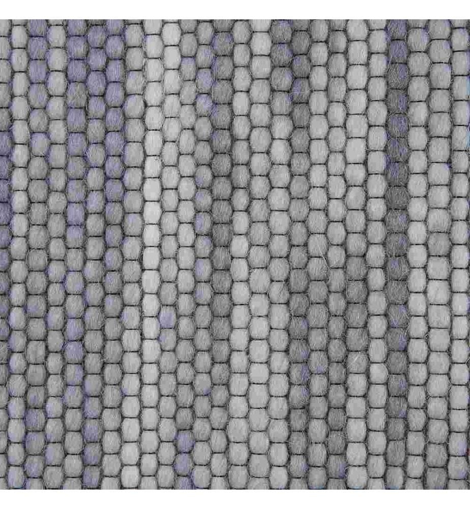 Tapis Rectangulaire Bleu Foncé et Bleu en Laine pour Chambre ou Salon Scandinave 160 x 230 cm