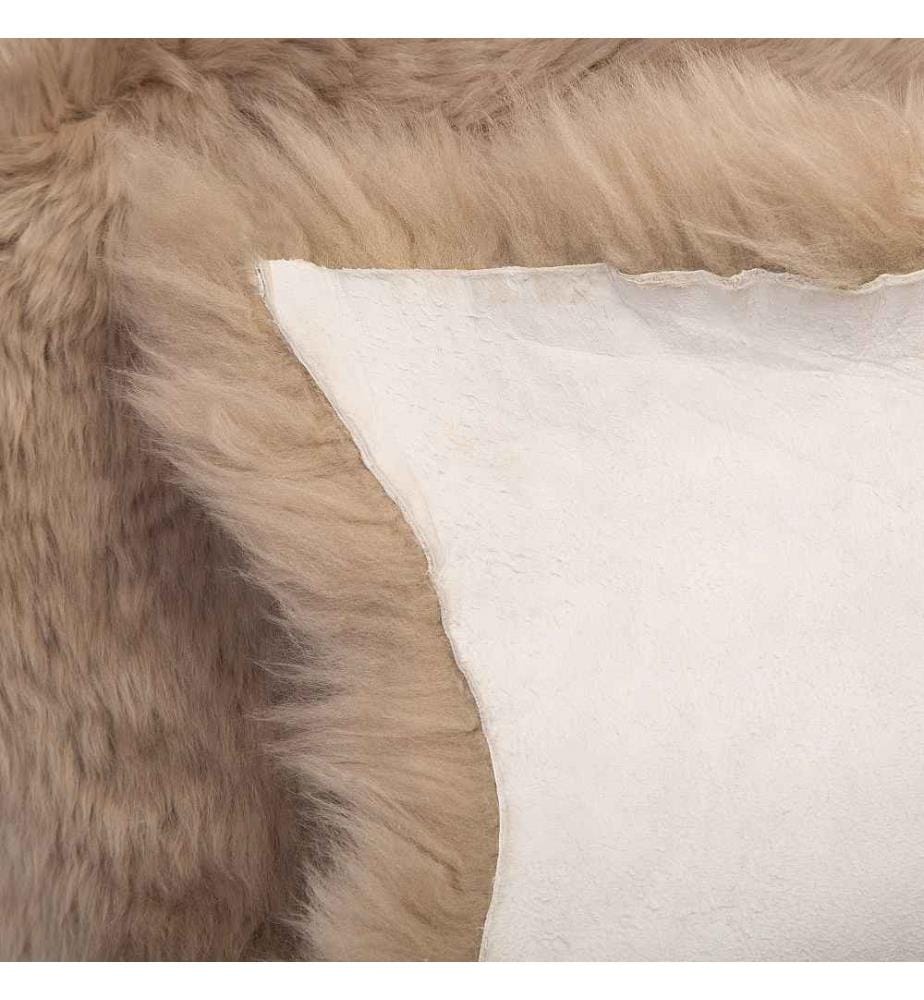 HC&WT 100% Wolle Wurfkissen 50x50cm - Natürliches Schaffell Kissen Mit Kern