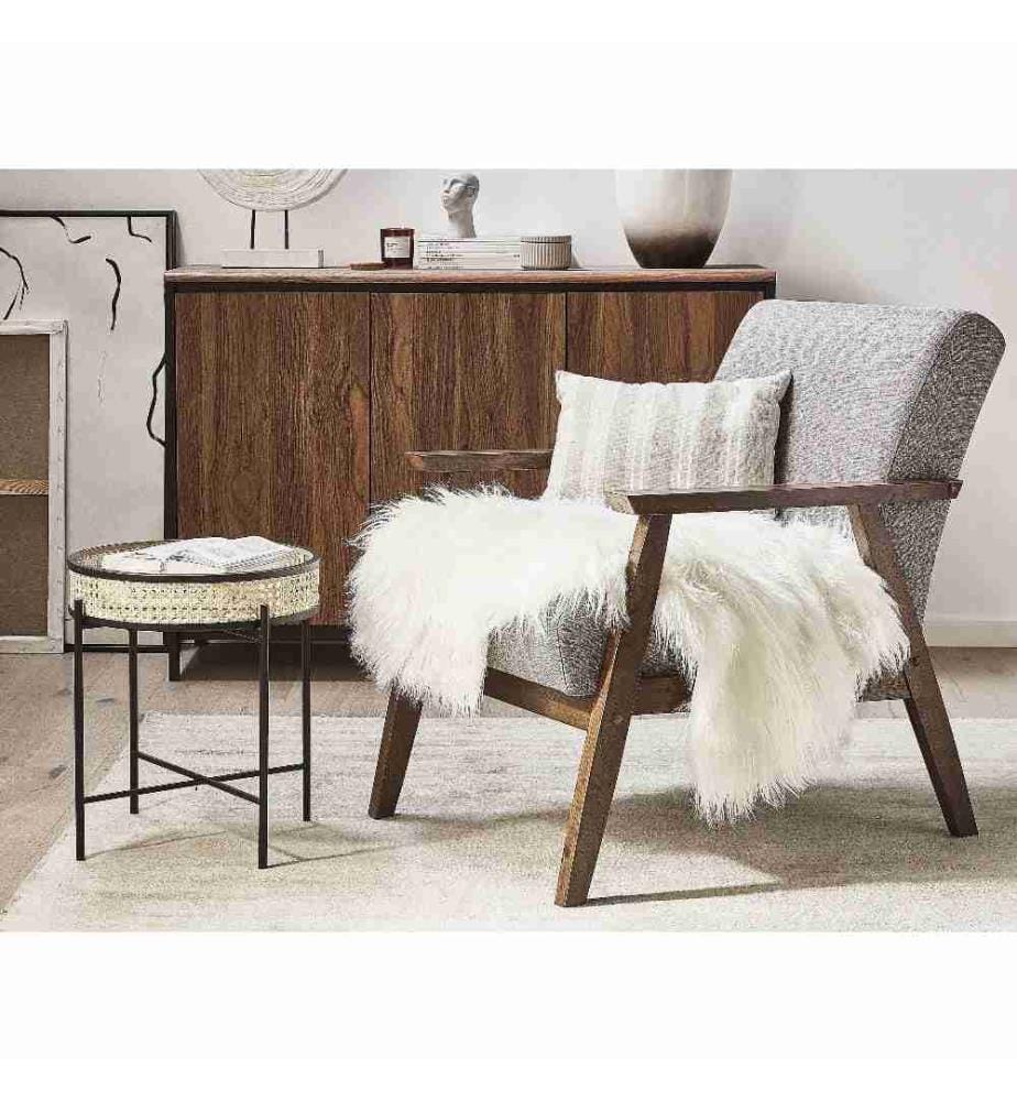 Kunstfell Teppich Weiss Webpelz Stoff Schaf Fellform Pelzimitat Bettvorleger Läufer Überwurf für Sitzmöbel Sofa Couch Sessel Stühle