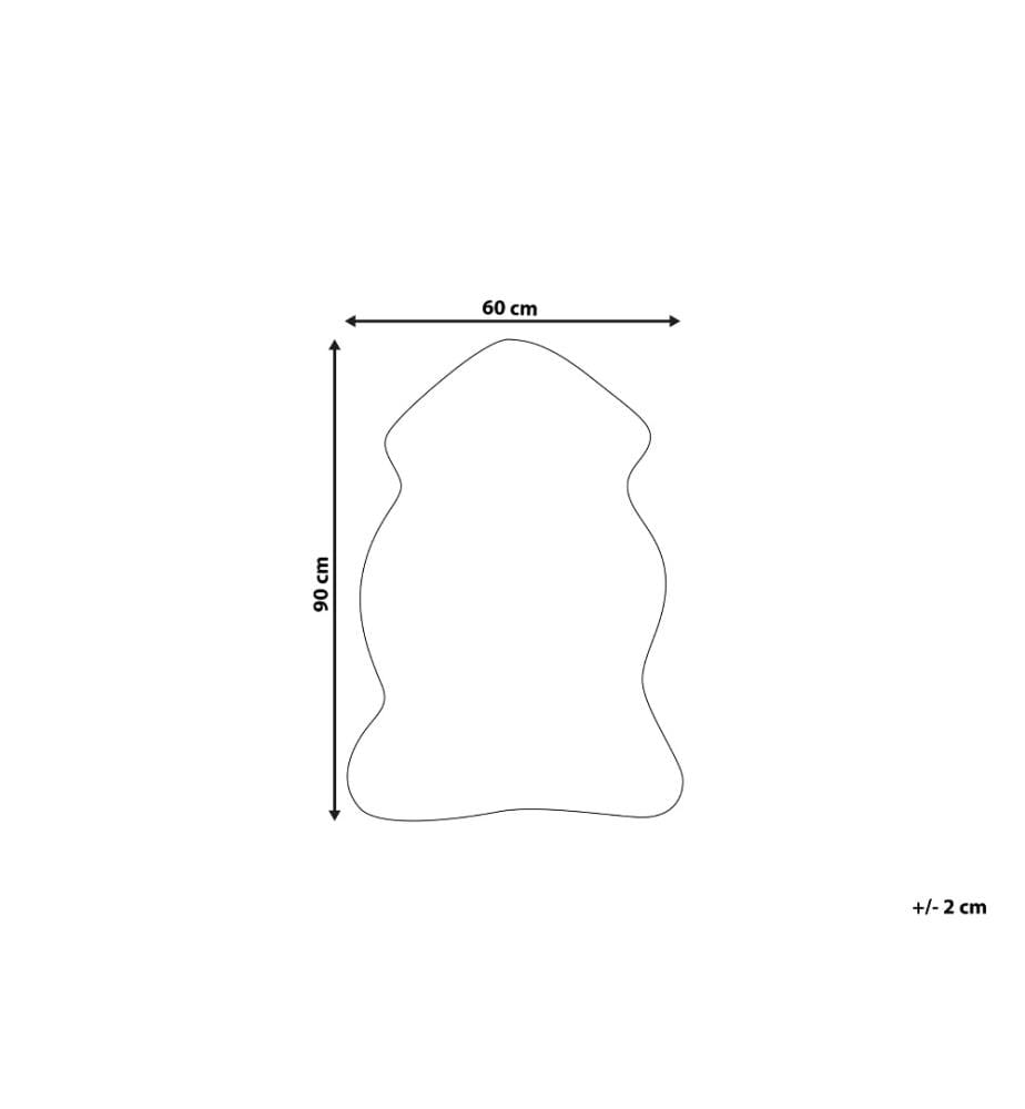 Kunstfell Teppich Weiss Webpelz Stoff Schaf Fellform Pelzimitat Bettvorleger Läufer Überwurf für Sitzmöbel Sofa Couch Sessel Stühle