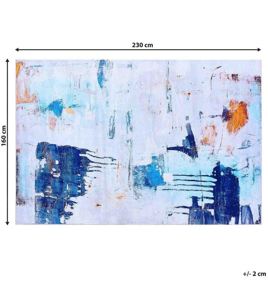 Teppich Bunt Polyester 160 x 230 cm Kurzflor  Abstrakt Modern Bedruckt Rechteckig