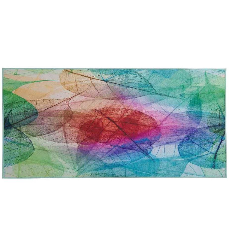 Tapis Chambre et Salon Noir et Blanc en Polyester 80 x 150 cm Rectangulaire Moderne