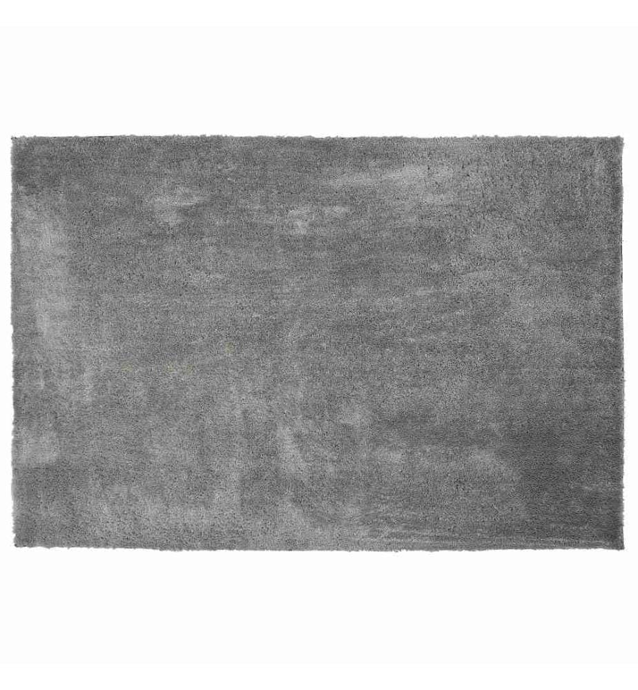 Shaggy Teppich Hellgrau Polyester Baumwolle 200 x 300 cm Hochflor Getuftet Rechteckig