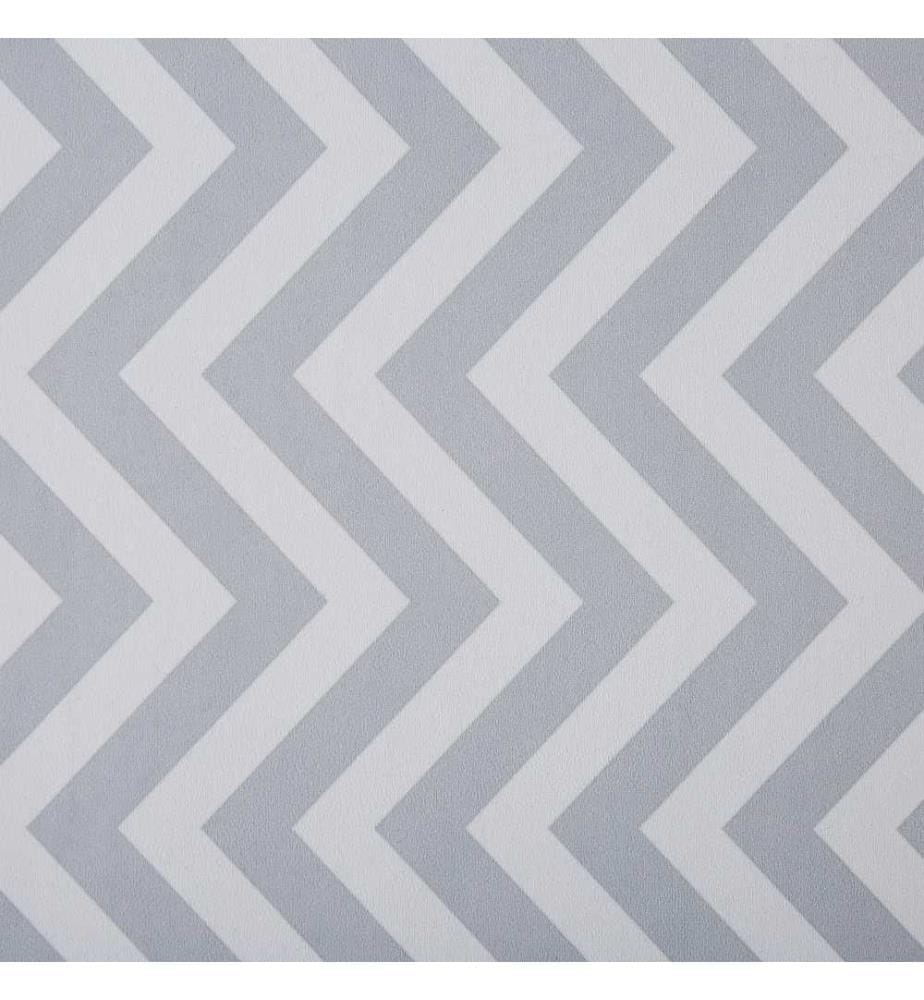 Teppich Läufer Grau u. Weiss 80 x 200 cm Rechteckig mit Zickzack Muster Modern für Flur Küche Schlafzimmer