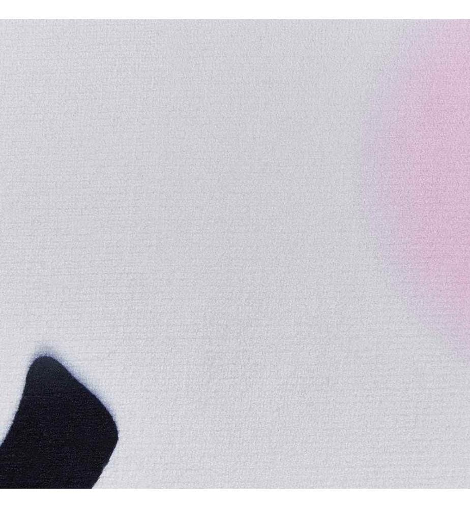 Tapis Enfants Motif Forme Étoile Polyester Blanc 120 x 120 cm Antidérapant Salle de Jeux Chambre Ludique
