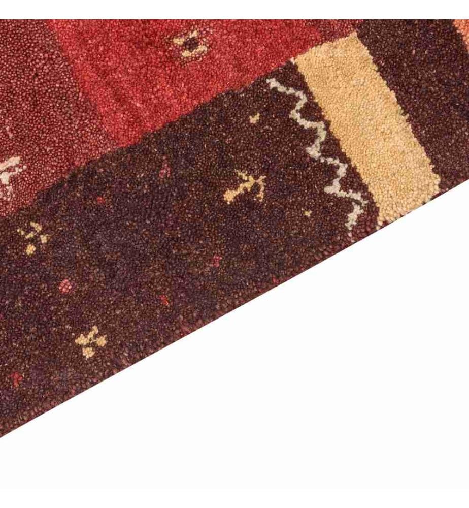 Teppich Dunkelrot 160 x 230 cm Rechteckig Hochflor mit Muster Weich Rustikal Modern für Wohnzimmer Schlafzimmer Flur