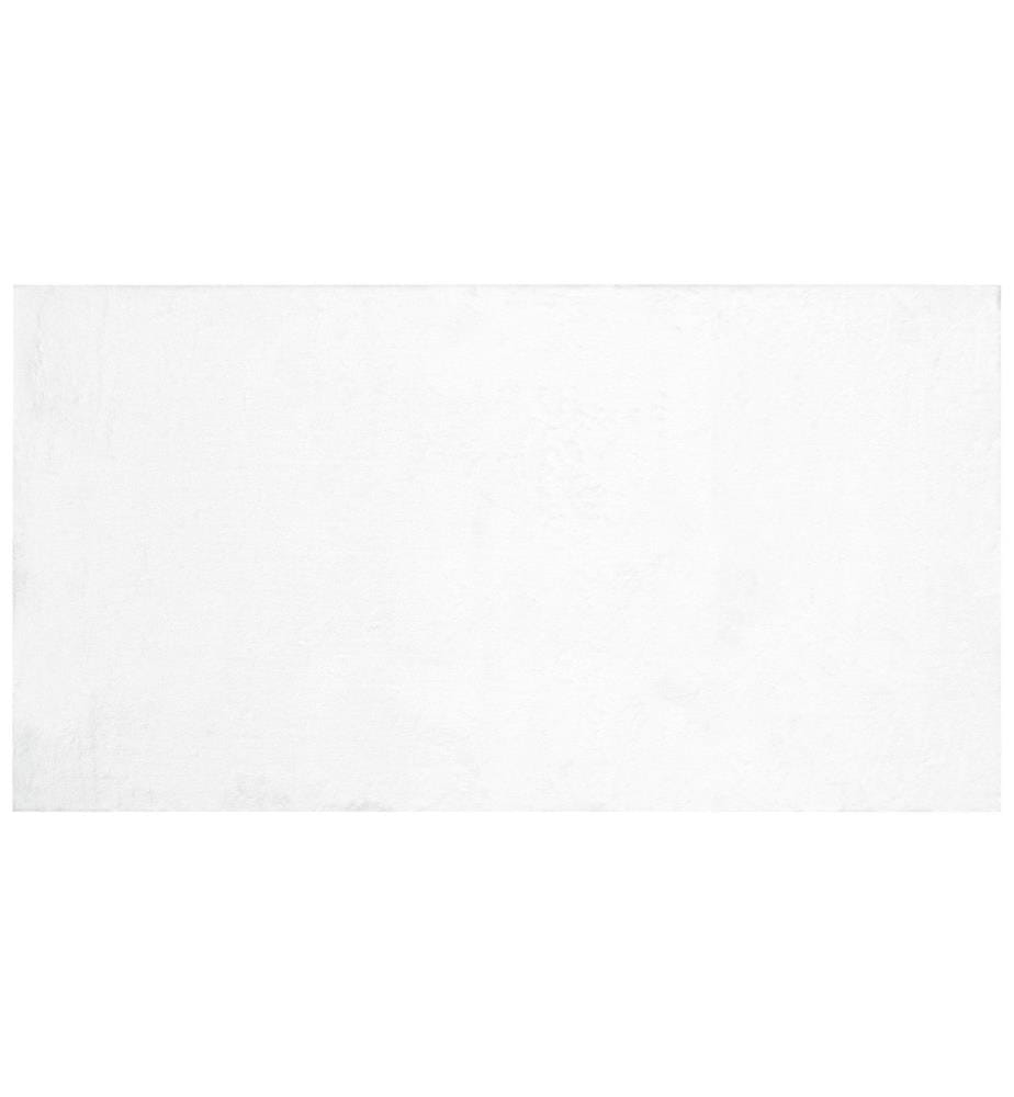 Teppich aus Kaninchenpelz Weiss Künstlicher Polyesterpelz 80 x 150 cm weicher zotteliger Hochflorteppich