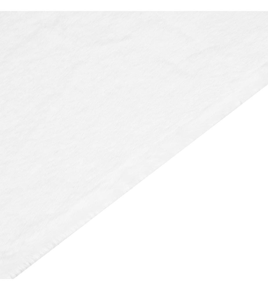 Teppich aus Kaninchenpelz Weiss Künstlicher Polyesterpelz 80 x 150 cm weicher zotteliger Hochflorteppich
