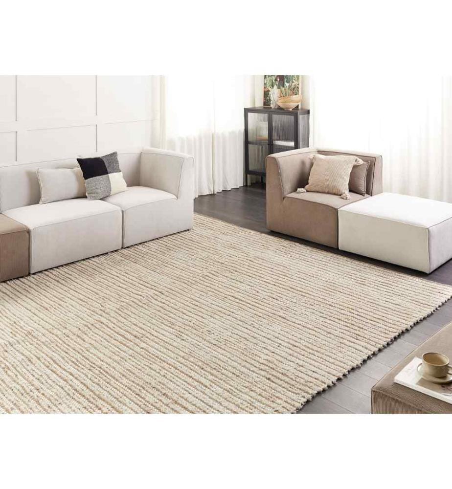 Tapis en laine et coton beiges 160 x 230 Industry