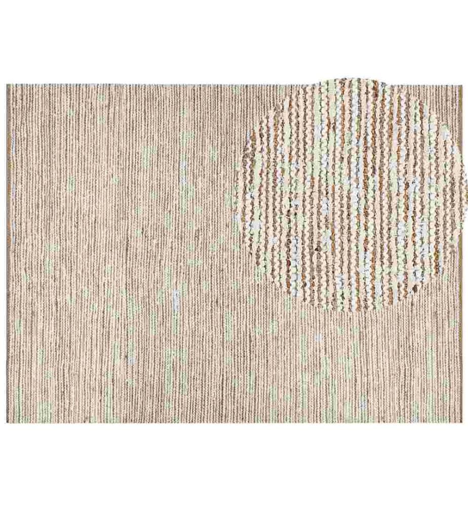 Moderne Teppiche Beige und Weiss 300 x 400 cm Rechteckig Handgewebt Wendbar Niedrigflor Modernes Wohnzimmer Schlafzimmer