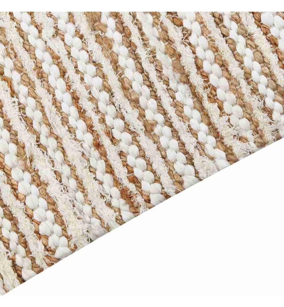 Moderne Teppiche Beige und Weiss 300 x 400 cm Rechteckig Handgewebt Wendbar Niedrigflor Modernes Wohnzimmer Schlafzimmer
