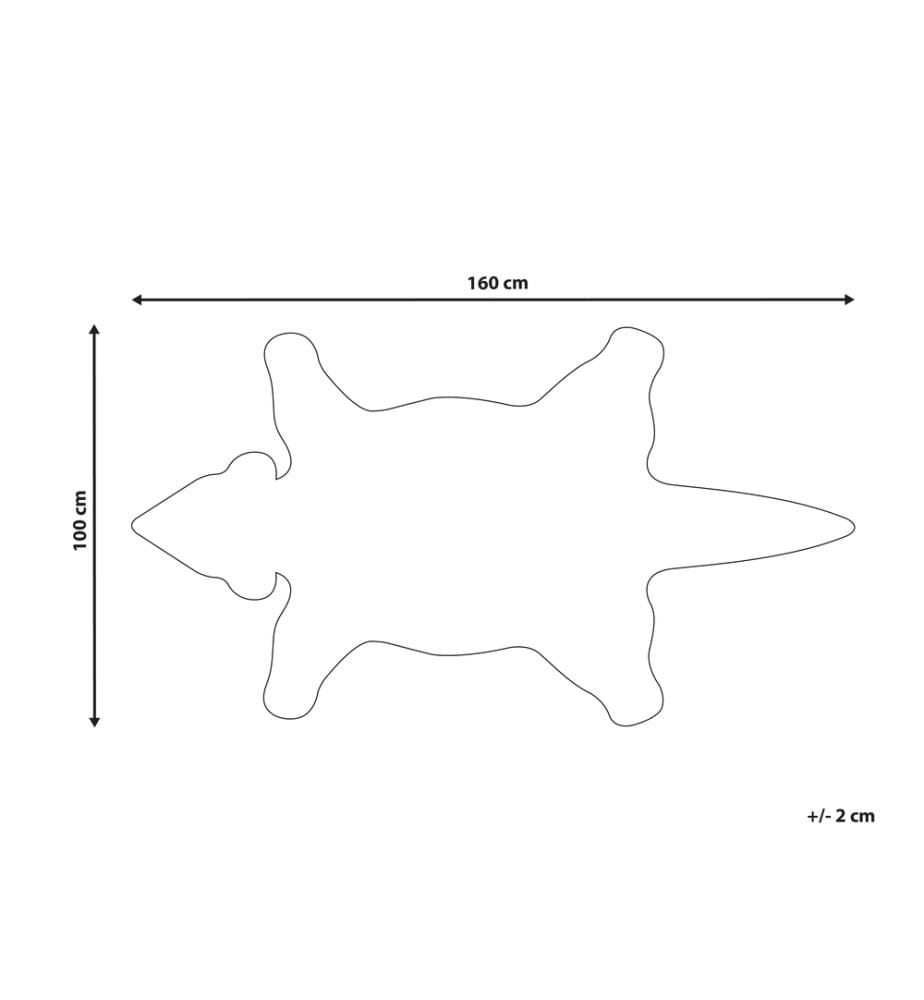 Teppich Beige und Braun Wolle Tiermotiv 100 x 160 cm Rehkiz Design Handgetuftet Modern Kurzhaar Kinderzimmer Schlafzimmer Deko Accessoires