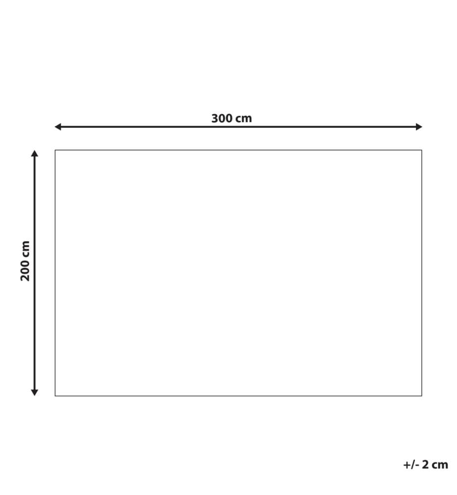 Teppich Beige aus Wolle 200 x 300 cm Rechteckig Gestreiftes Muster für Wohnzimmer Schlafzimmer Flur
