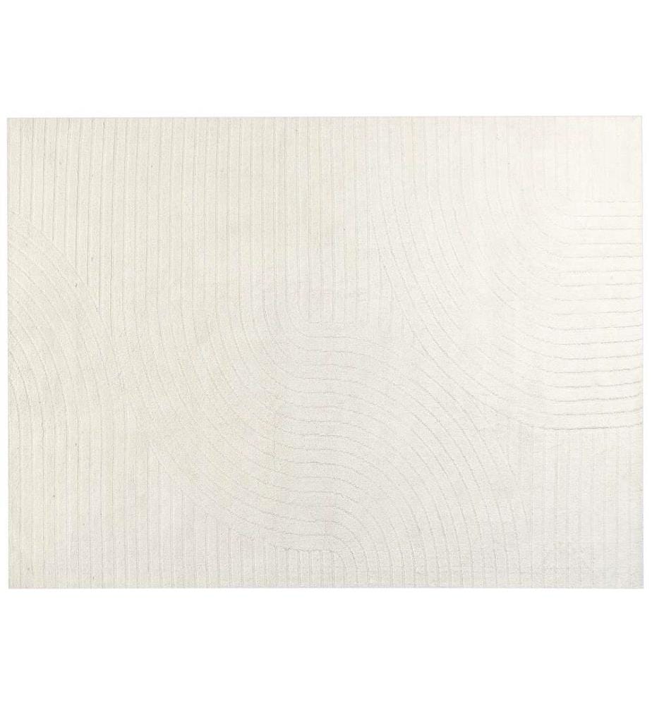 Tapis en Laine Beige 300 x 400 cm Dos en Coton Convient au Chauffage par Sol pour Tous Styles de Haute Qualité Incroyablement Doux