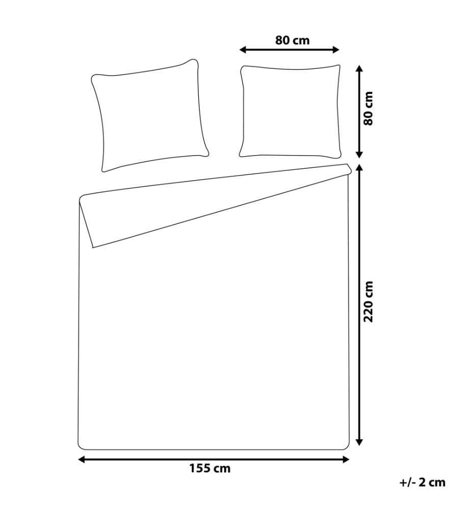 Bettwäsche Set Weiss / Rosa aus Baumwolle 155 x 220 cm Kopfkissenbezug Deckenbezug Praktisch Schlafzimmereinrichtung Modernes Design