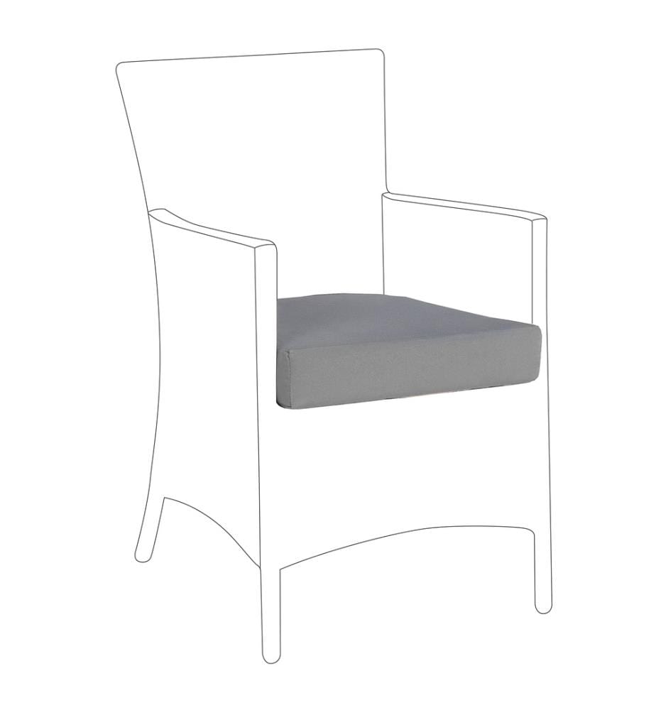 Set de 8 Housses Grises pour Assise de Chaises de Jardin Faciles d'Entretien et Pratiques