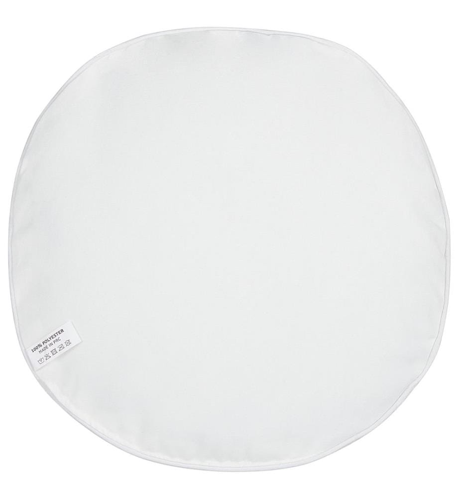 Lot de 2 coussins de jardin en polyester rose et blanc avec motif floral 40 cm Ronds Moderne extérieur Résistant à l'eau