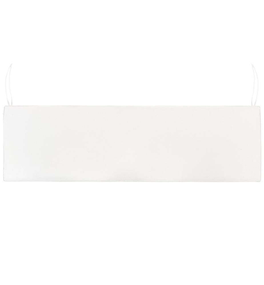 Auflage für Gartenbank 180 cm Cremeweiss Polyester mit Befestigungsbändern und Reissverschluss Gartenausstattung Sitzkissen