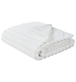 Kuscheldecke Weiss aus Kunstfell 200 x 220 cm Flauschige Tagesdecke für Bett Sofa Wohnzimmer Schlafzimmer Überwurf Wohnaccessoires