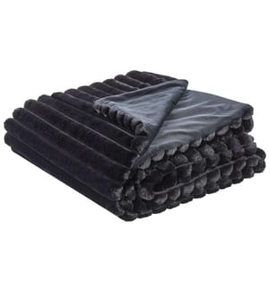 Kuscheldecke Schwarz aus Kunstfell 150 x 200 cm Flauschige Tagesdecke für Bett Sofa Wohnzimmer Schlafzimmer Überwurf Wohnaccessoires