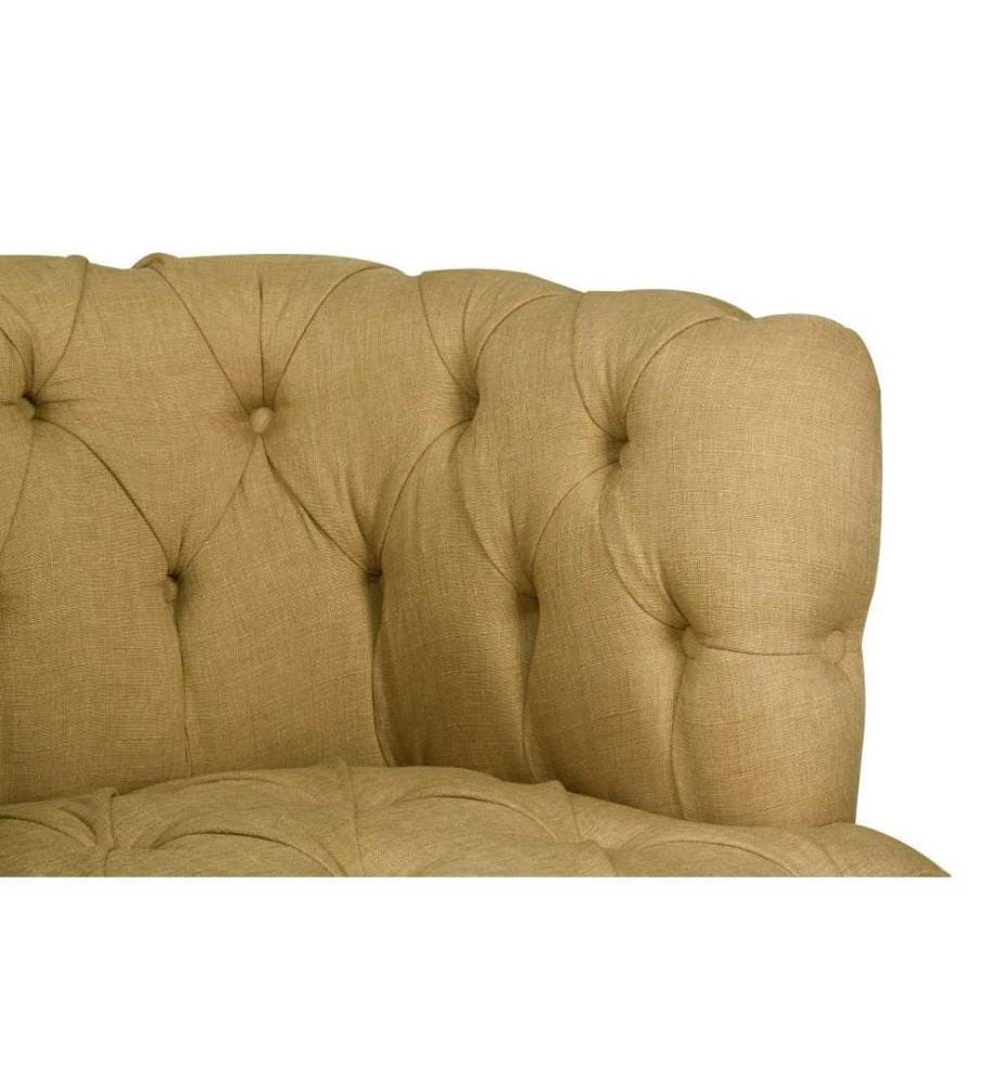 Ohrensessel, milchig braun, Gestell aus Massivholz, Stoff aus Polyester